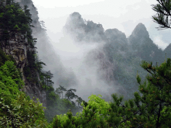 大明山煙霧繚繞
